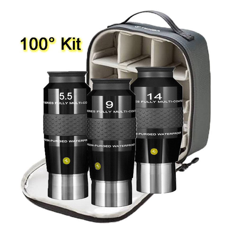 Explore Scientific 100-Degree Eyepiece Kit with Case EPWP100-KIT